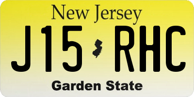 NJ license plate J15RHC