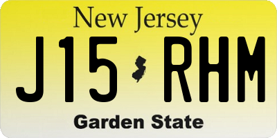 NJ license plate J15RHM