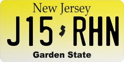 NJ license plate J15RHN