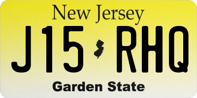 NJ license plate J15RHQ