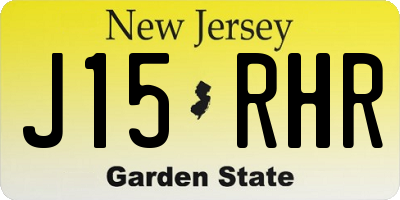NJ license plate J15RHR