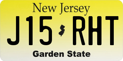 NJ license plate J15RHT