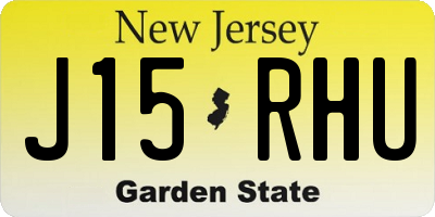 NJ license plate J15RHU