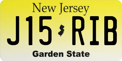 NJ license plate J15RIB