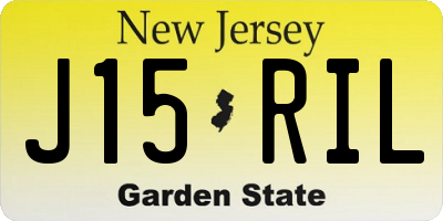 NJ license plate J15RIL