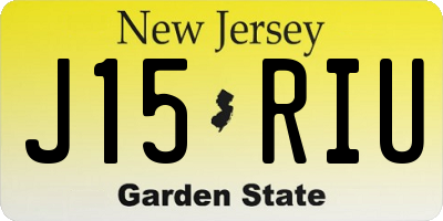 NJ license plate J15RIU