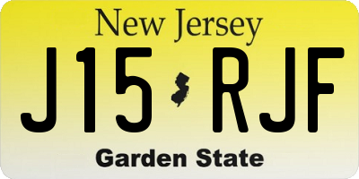 NJ license plate J15RJF