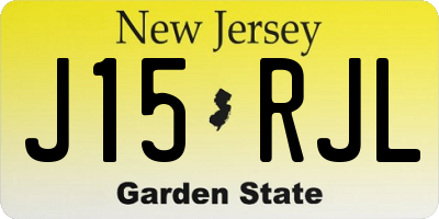 NJ license plate J15RJL