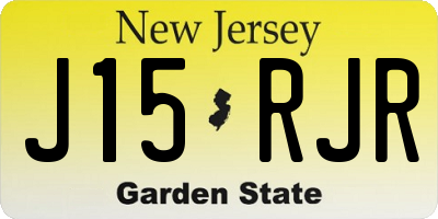 NJ license plate J15RJR