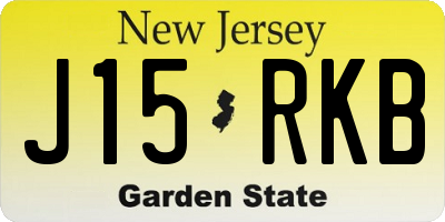 NJ license plate J15RKB