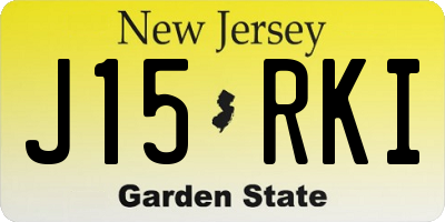 NJ license plate J15RKI