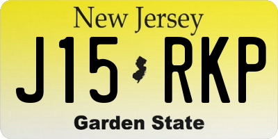 NJ license plate J15RKP