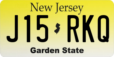 NJ license plate J15RKQ