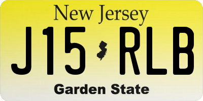 NJ license plate J15RLB