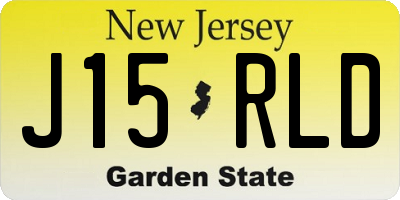 NJ license plate J15RLD