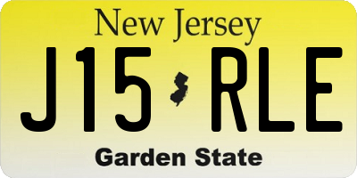 NJ license plate J15RLE
