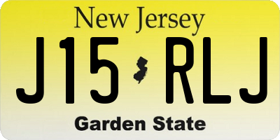 NJ license plate J15RLJ