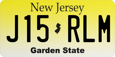 NJ license plate J15RLM