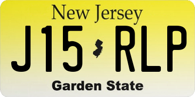 NJ license plate J15RLP