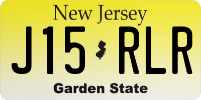 NJ license plate J15RLR