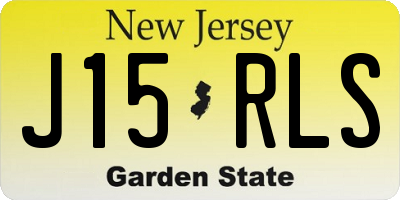 NJ license plate J15RLS