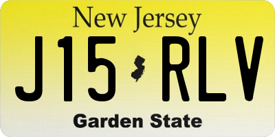 NJ license plate J15RLV