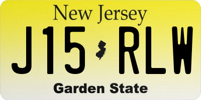 NJ license plate J15RLW