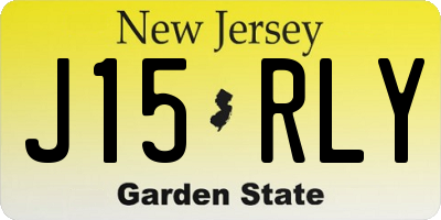 NJ license plate J15RLY