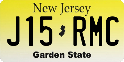 NJ license plate J15RMC