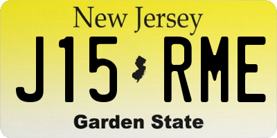 NJ license plate J15RME