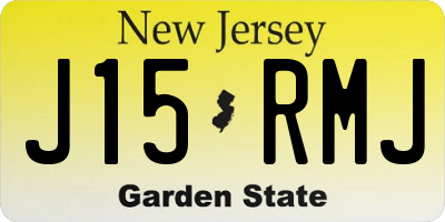NJ license plate J15RMJ