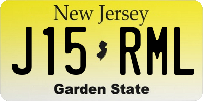 NJ license plate J15RML
