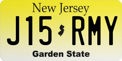 NJ license plate J15RMY