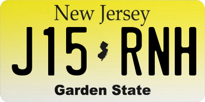 NJ license plate J15RNH