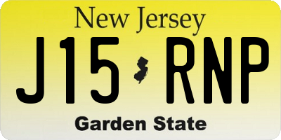NJ license plate J15RNP