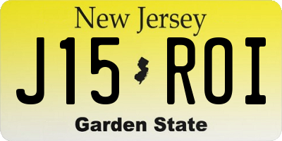 NJ license plate J15ROI