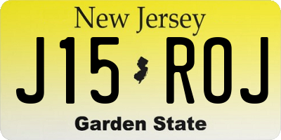 NJ license plate J15ROJ
