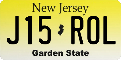 NJ license plate J15ROL