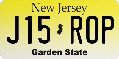 NJ license plate J15ROP