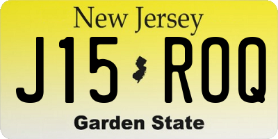 NJ license plate J15ROQ