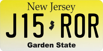 NJ license plate J15ROR