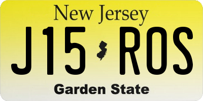 NJ license plate J15ROS