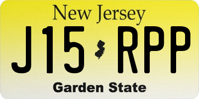 NJ license plate J15RPP