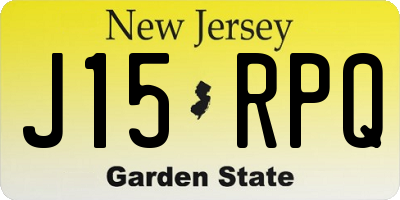NJ license plate J15RPQ