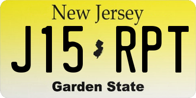 NJ license plate J15RPT