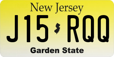 NJ license plate J15RQQ