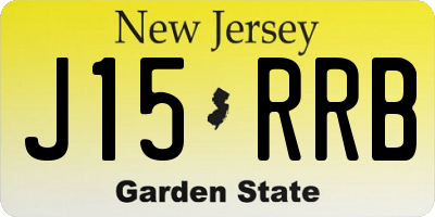 NJ license plate J15RRB