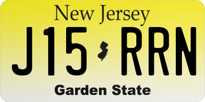 NJ license plate J15RRN