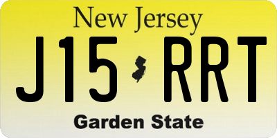 NJ license plate J15RRT
