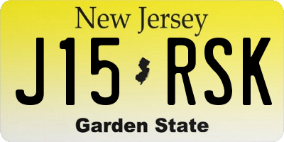 NJ license plate J15RSK